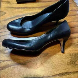 new COLE HAAN Nike Air black platform low pumps 10B